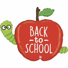 Б Шар (23"/65 см) Фигура, BACK TO SCHOOL, Яблоко, 1 шт.
