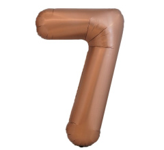 Шар (40"/102 см) Цифра 7, Шоколад, Сатин, 1 шт. в уп.