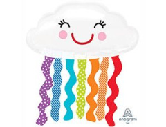 A Шар (23''/58 см) Фигура, Облако с дождиком, 1 шт. в уп.