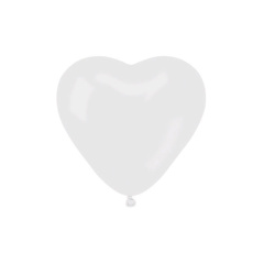 Шар18'' Сердце Пастель белое (10 шт./упак.) /БК