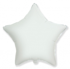 Шар (18''/46 см) Звезда, Белый, 1 шт. (1204-0504)