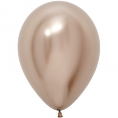 S Шар (5''/13 см) Reflex, Зеркальный блеск, Шампань (971), хром, 50 шт.