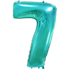 Ф Шар (40''/102 см) Цифра 7, Тиффани, 1 шт. в уп.