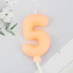 Свеча цифра, 5 Ассорти, 1 шт. 