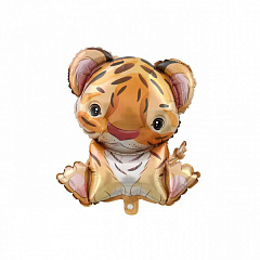 Шар (24"/61 см) Фигура, Милый Тигрёнок (надув воздухом), 1 шт. в уп.