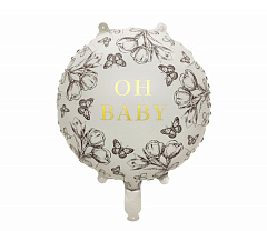 Шар (18"/46 см) Круг, OH BABY, Сатин, 1 шт. в уп.