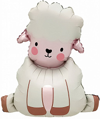 Шар (30''/76 см) Фигура, Милая овечка, Сатин, 1 шт. в уп.