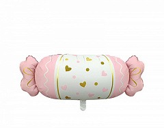 Шар (34"/86 см) Фигура, Конфета, Розовый, Сатин, 1 шт. в уп.